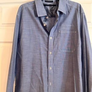 Sean John Blue Casual Button Down Shirt